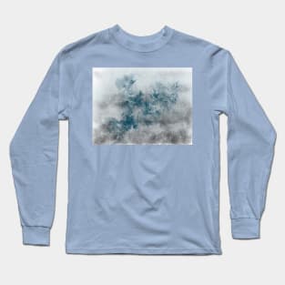 "Blue Reverie" - Abstract Original Digital Artwork Long Sleeve T-Shirt